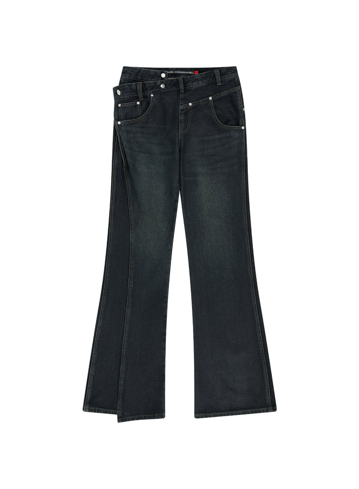 Twist Fold Flare Jeans