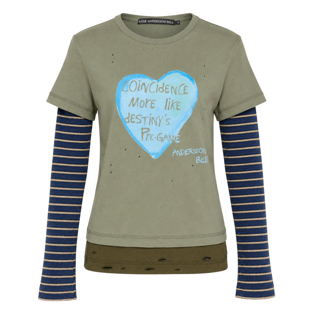 Layered Heart Message Long Sleeve Tee