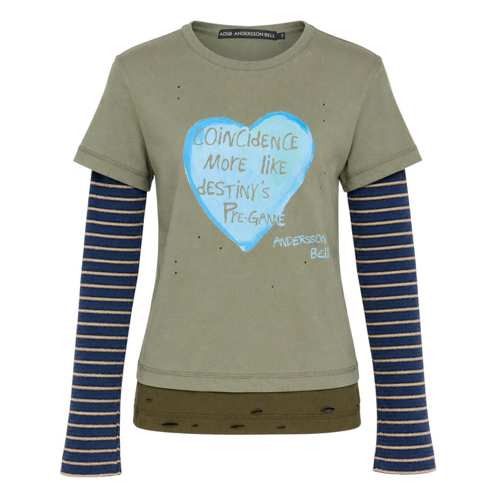 Layered Heart Message Long Sleeve Tee