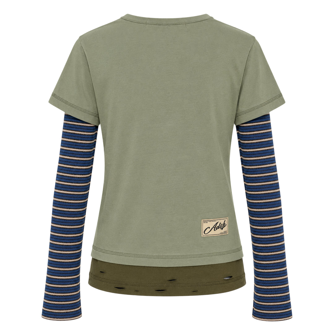 Layered Heart Message Long Sleeve Tee