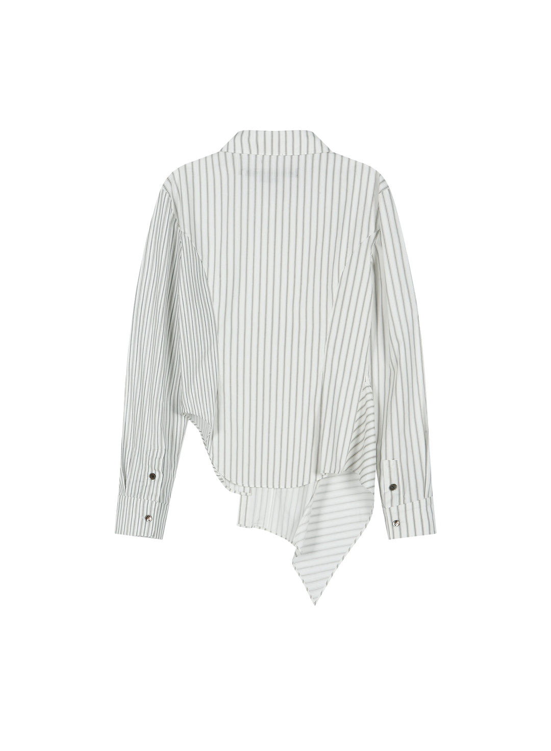 Asymmetric Studded Stripe Shirt