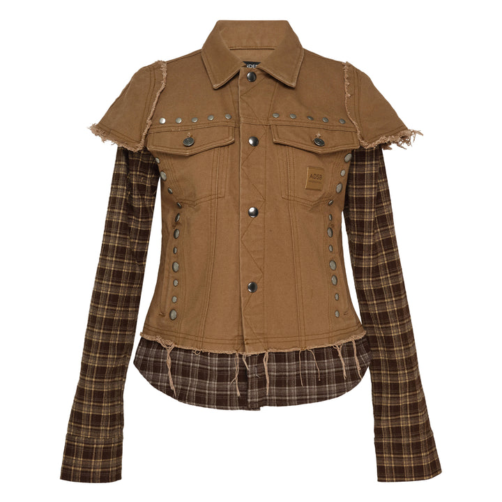Layered Studded Vest Shirt