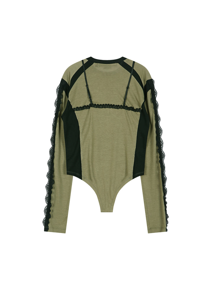 Strap Detail Long Sleeve Bodysuit