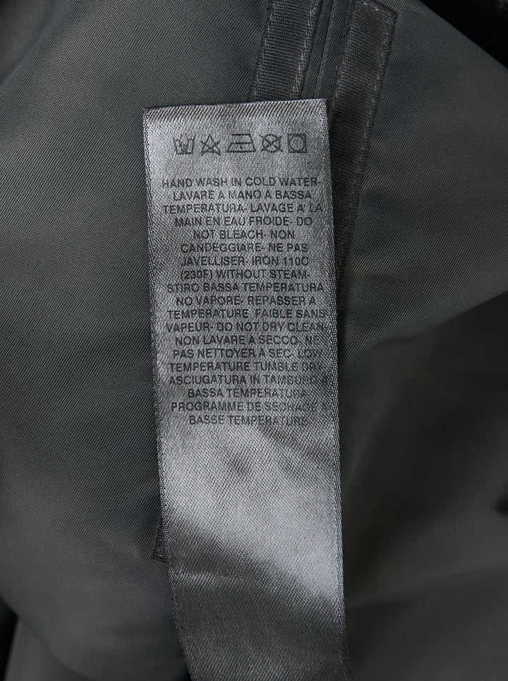 Rick Owens Micro Secchia washed bomber jacket in grey with cropped body, ruched oversized sleeves, ribbed trims and front zip closure - view 3