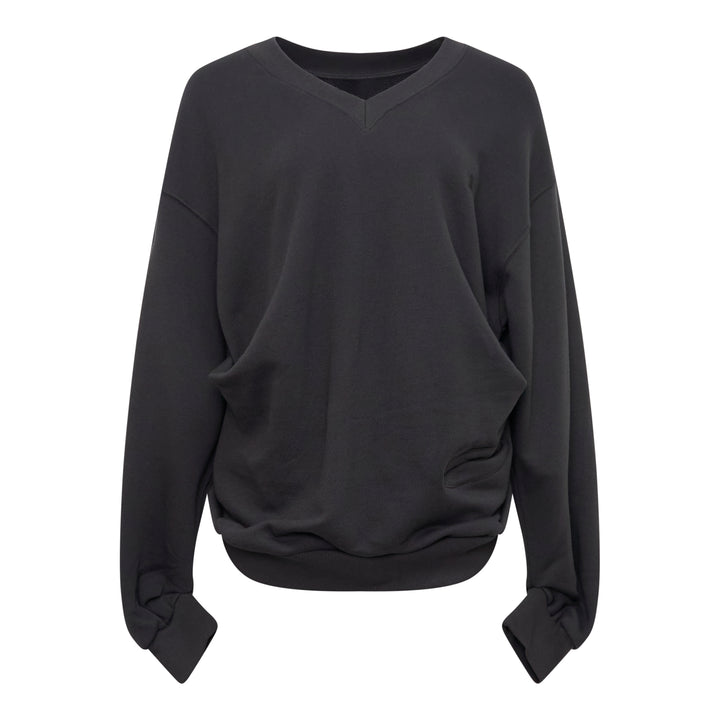 Slouchy V-Neck Sweatshirt