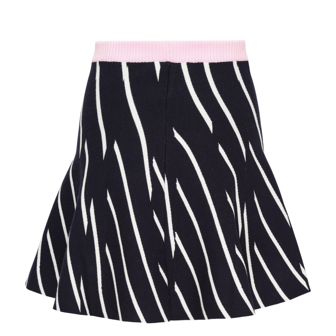 Diagonal Stripes Knit Skirt