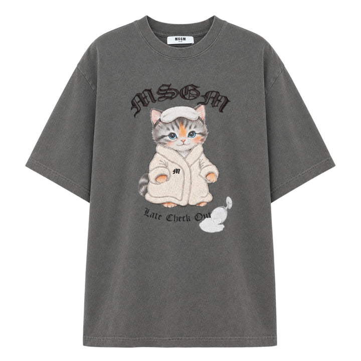Bathrobe Cat Graphic Tee