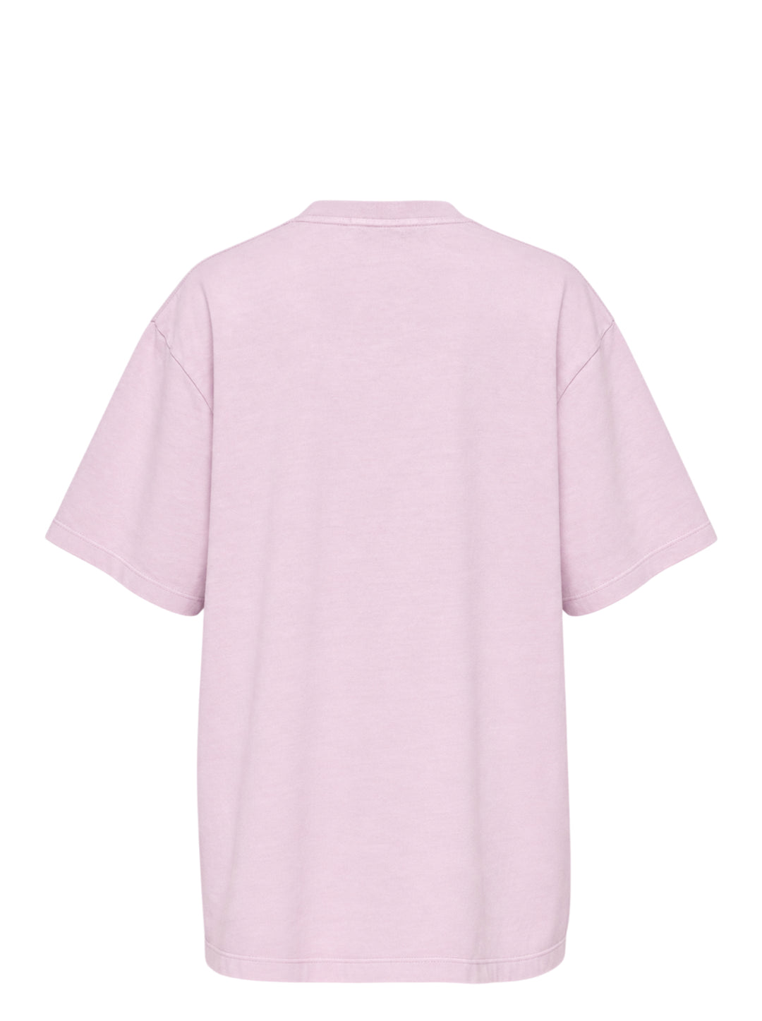 MSGM Insignia Print Tee in soft lilac with ornate crest graphic at the chest, oversized fit with short sleeves and crew neckline - view 2