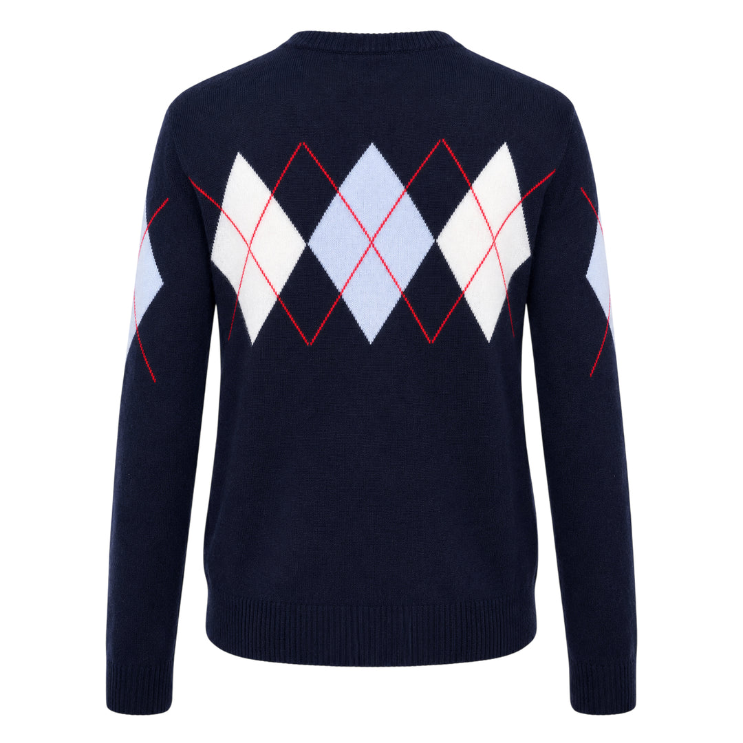 Argyle Crewneck Cardigan