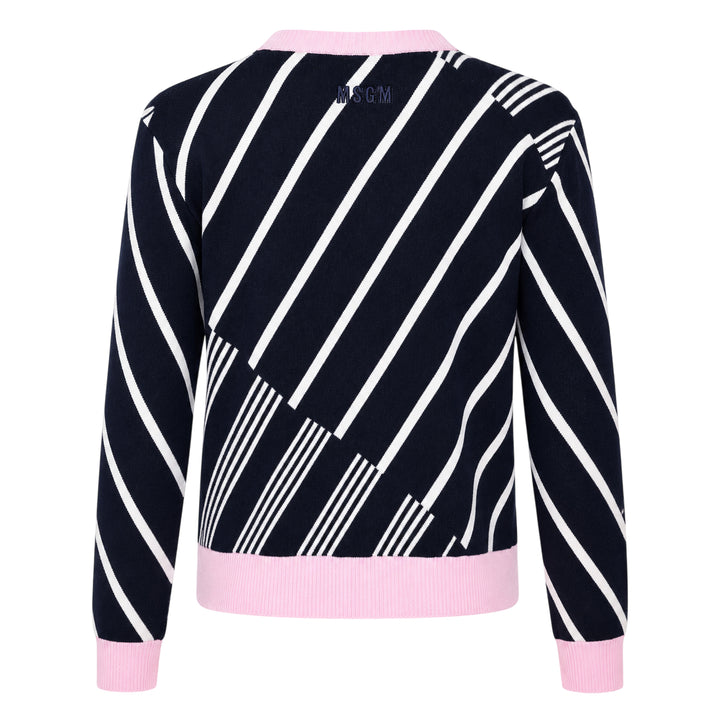 Diagonal Stripes Cardigan