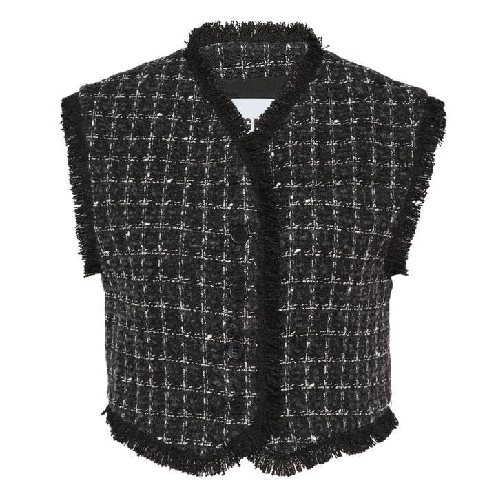 Checkered Tweed Vest