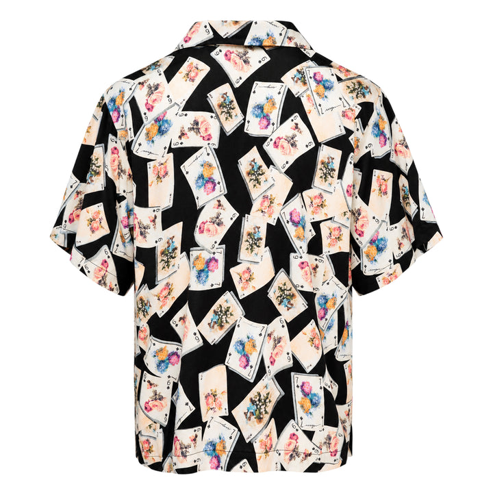 Poker Cards Print Short Sleeve Shirt