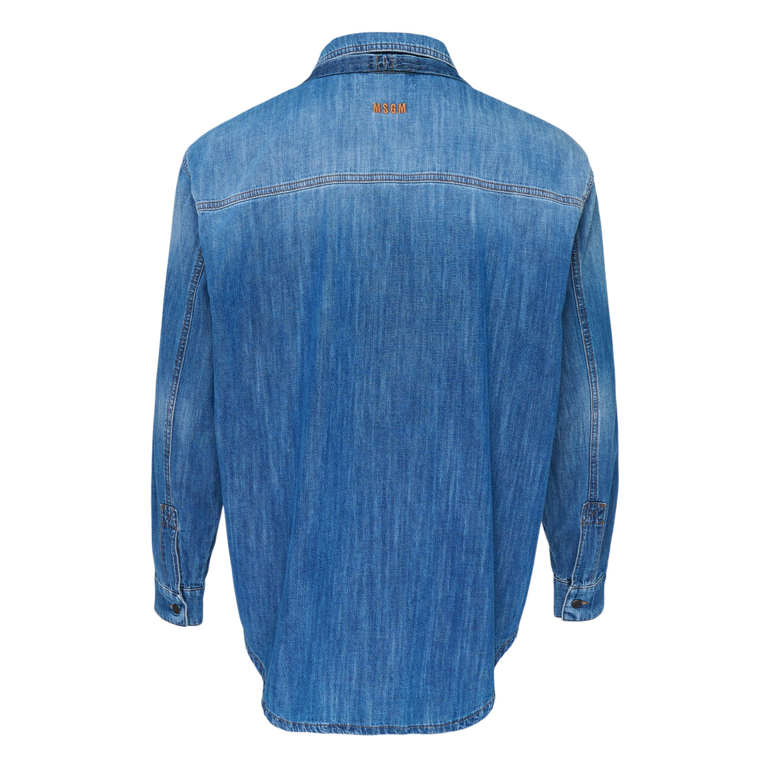 Denim Shirt With Bowtie