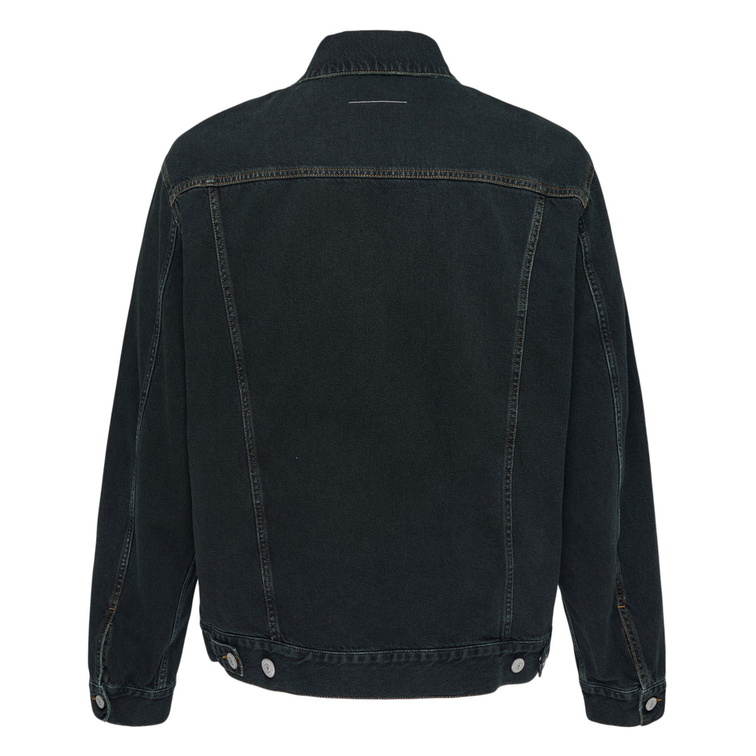 Sticker Print Denim Jacket