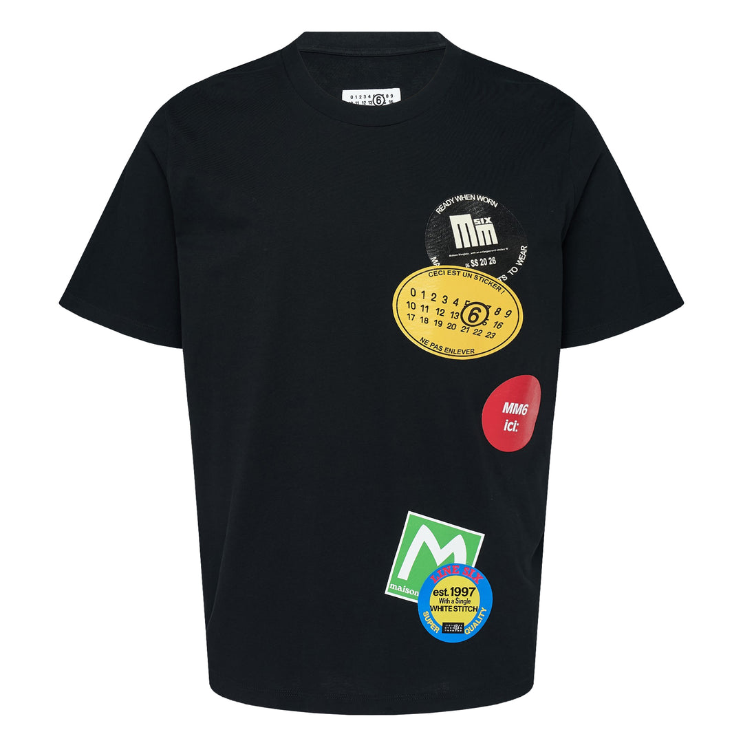 Sticker Print Cotton Jersey Tee