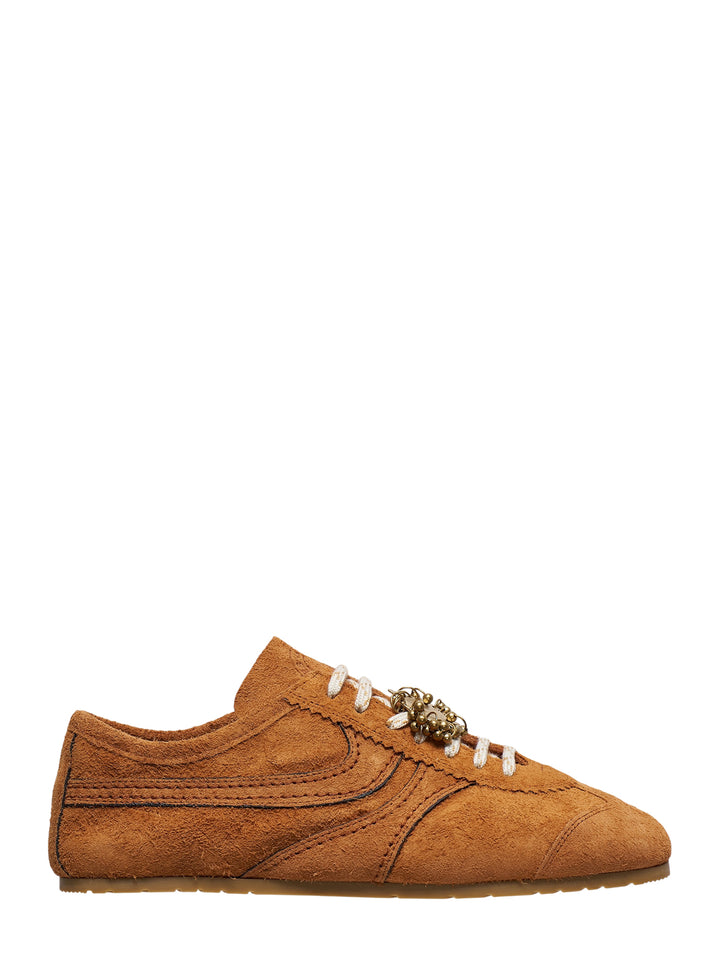 Dries Van Noten Slim Suede and Nappa Sneakers