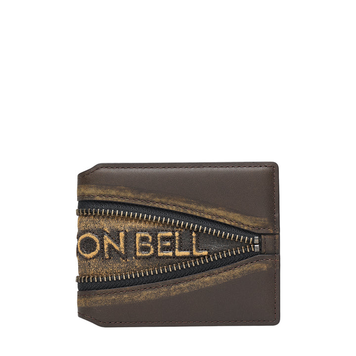 Brown Leather Zip Wallet