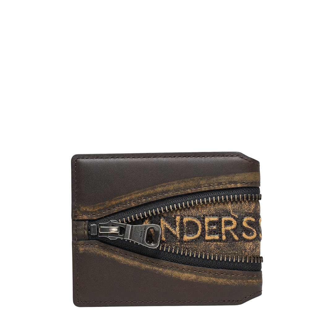 Brown Leather Zip Wallet