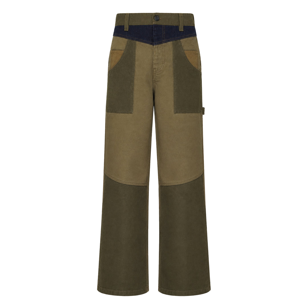 Austin Patchwork Wide-Leg Jeans