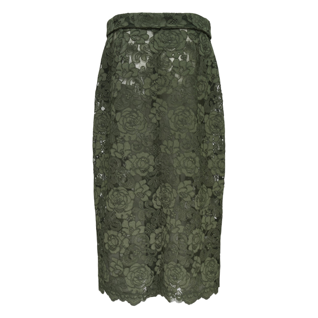 Floral Lace Pencil Skirt