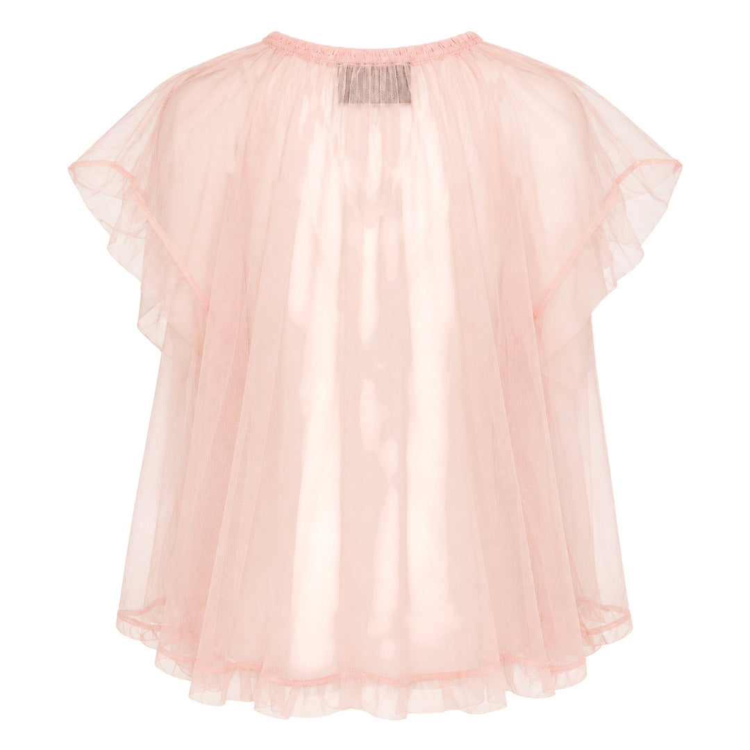 Gathered Cord Tulle Top