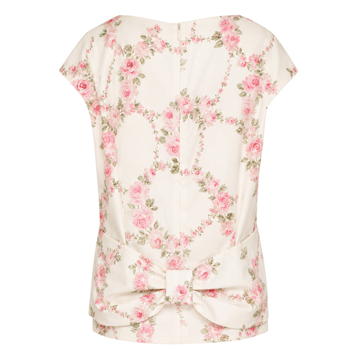 Boxy Peplum Bow Top
