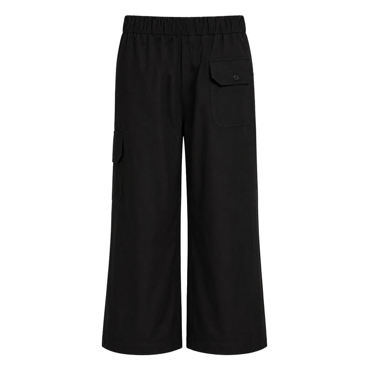 Drawstring Cargo Wide-Leg Pants
