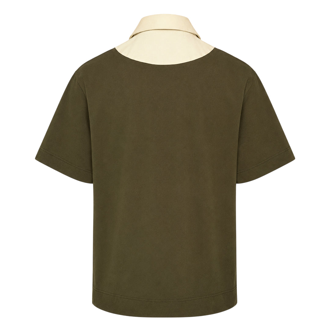 Lace-Up Structured Rugby Polo
