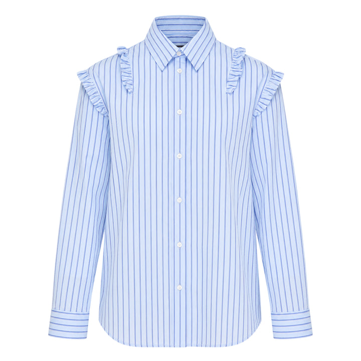 Double Ruffle Long Sleeve Shirt