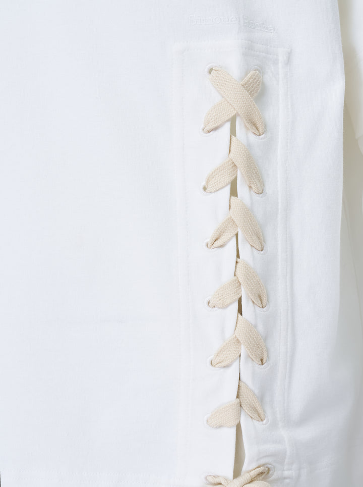 Simone Rocha Lace Up Hem Layered Long Sleeve Tee - view 2