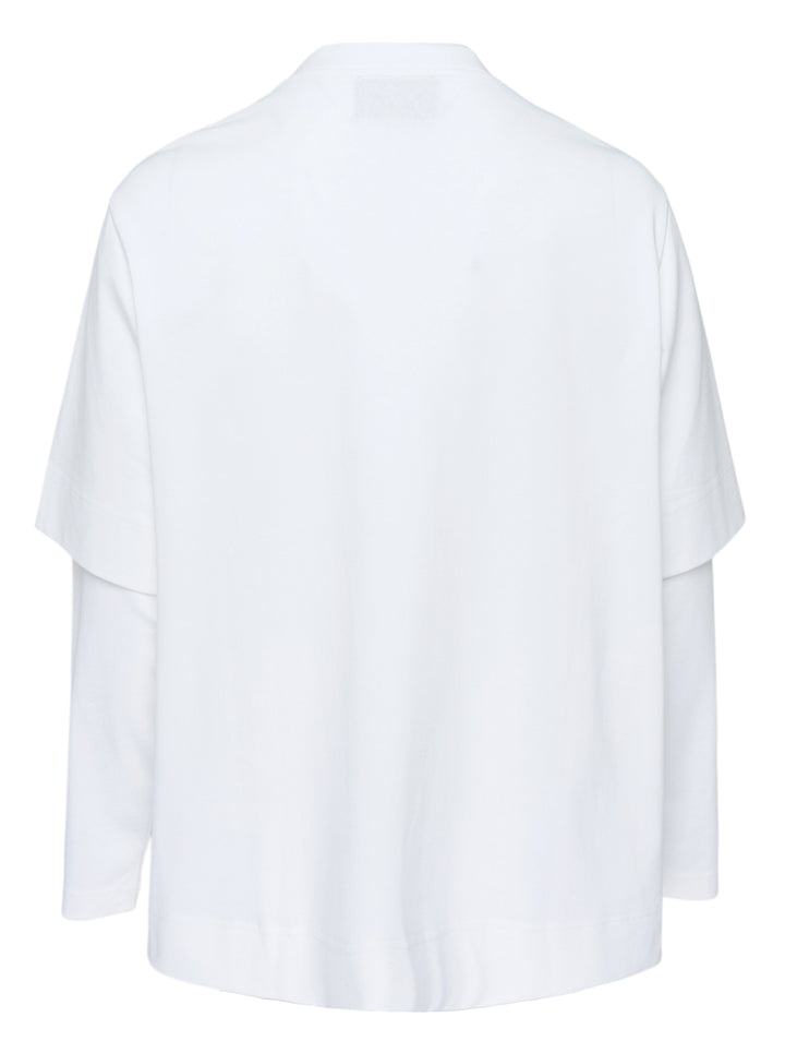 Simone Rocha Lace Up Hem Layered Long Sleeve Tee - view 3