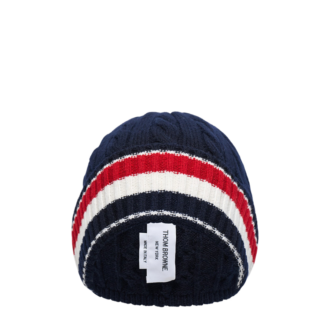 Cable and Rib Merino Beanie