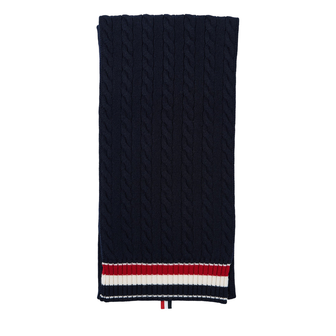 Cable and Rib Merino Scarf