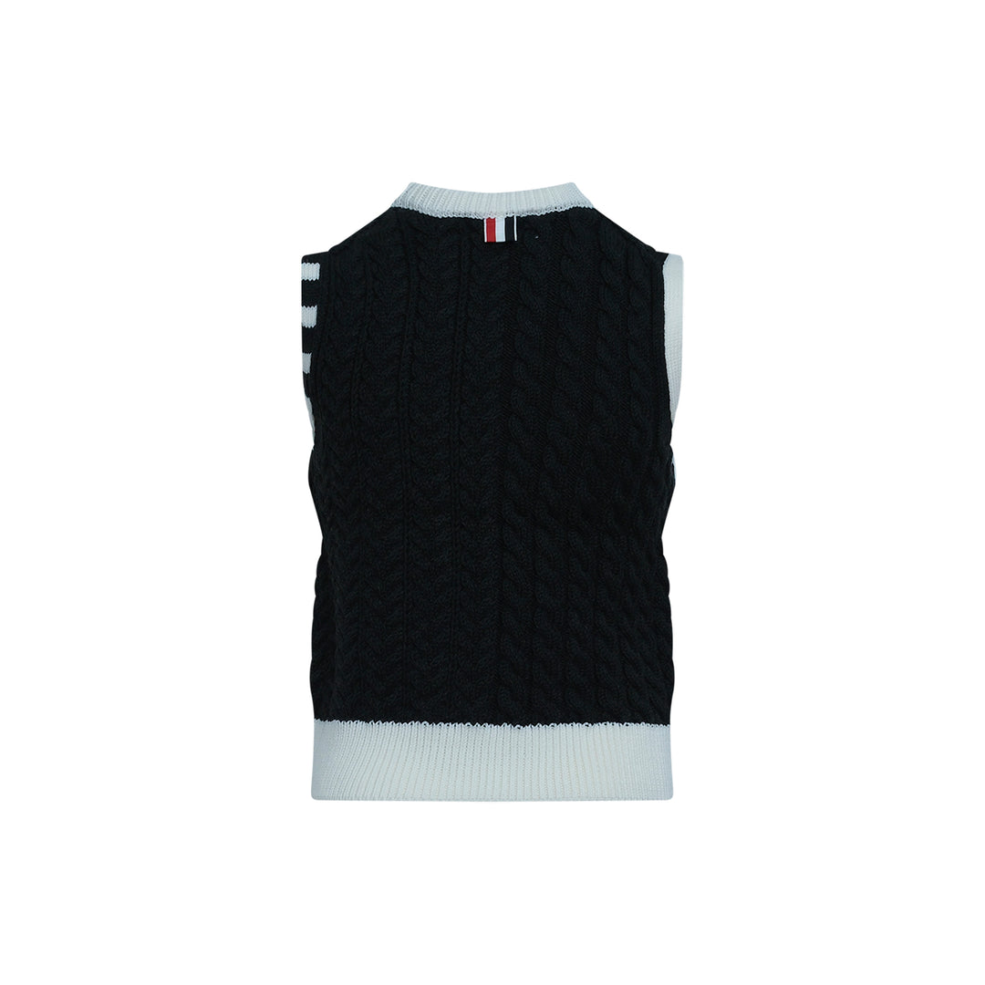 Aran Cable Merino Shell Top