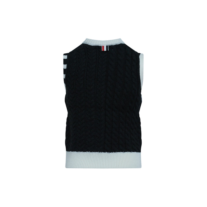 Aran Cable Merino Shell Top