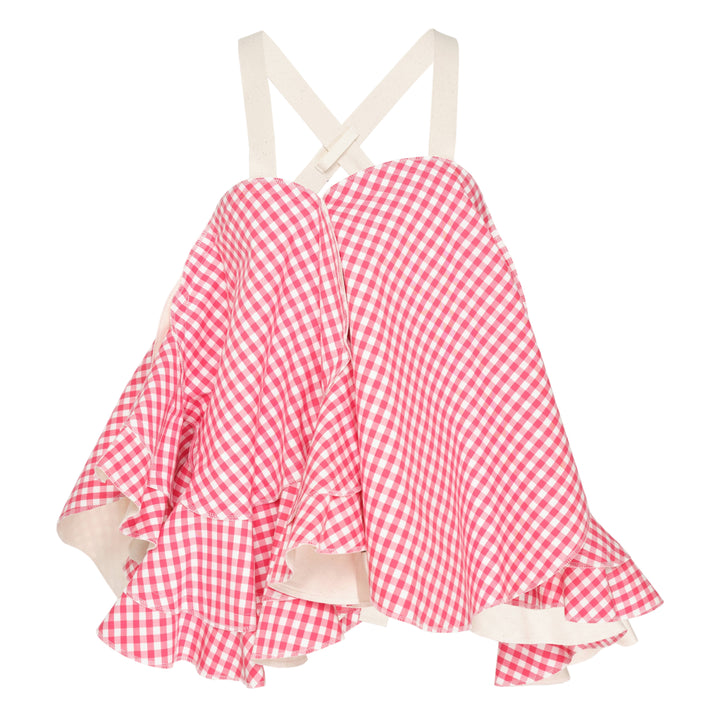 Gingham Ruffled Camisole Top