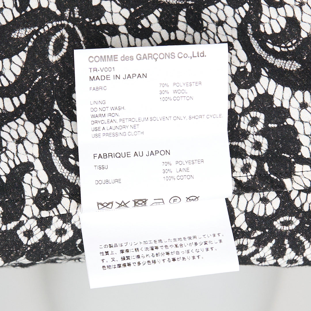Pinstripe Lace Panel Vest