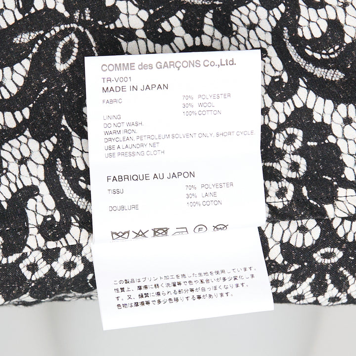 Pinstripe Lace Panel Vest