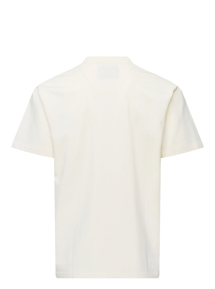 KidSuper Studios Block Letters Tee in cream with brown dimensional block-letter logo and Brooklyn, NY address print on the chest - view 2