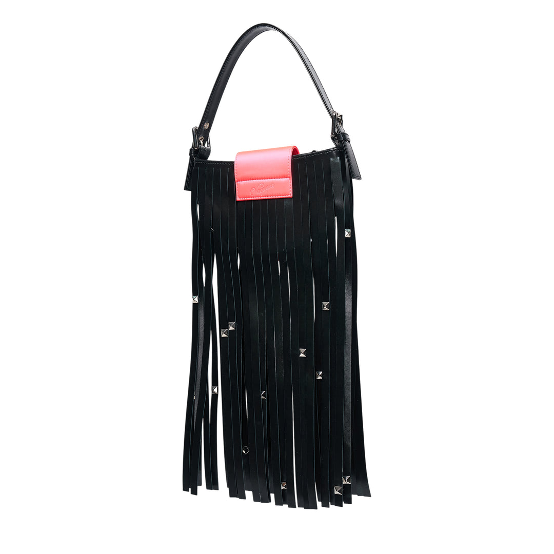 Mini Fringe Leather Top Handle Bag