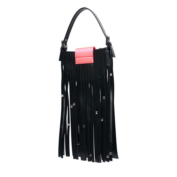 Mini Fringe Leather Top Handle Bag