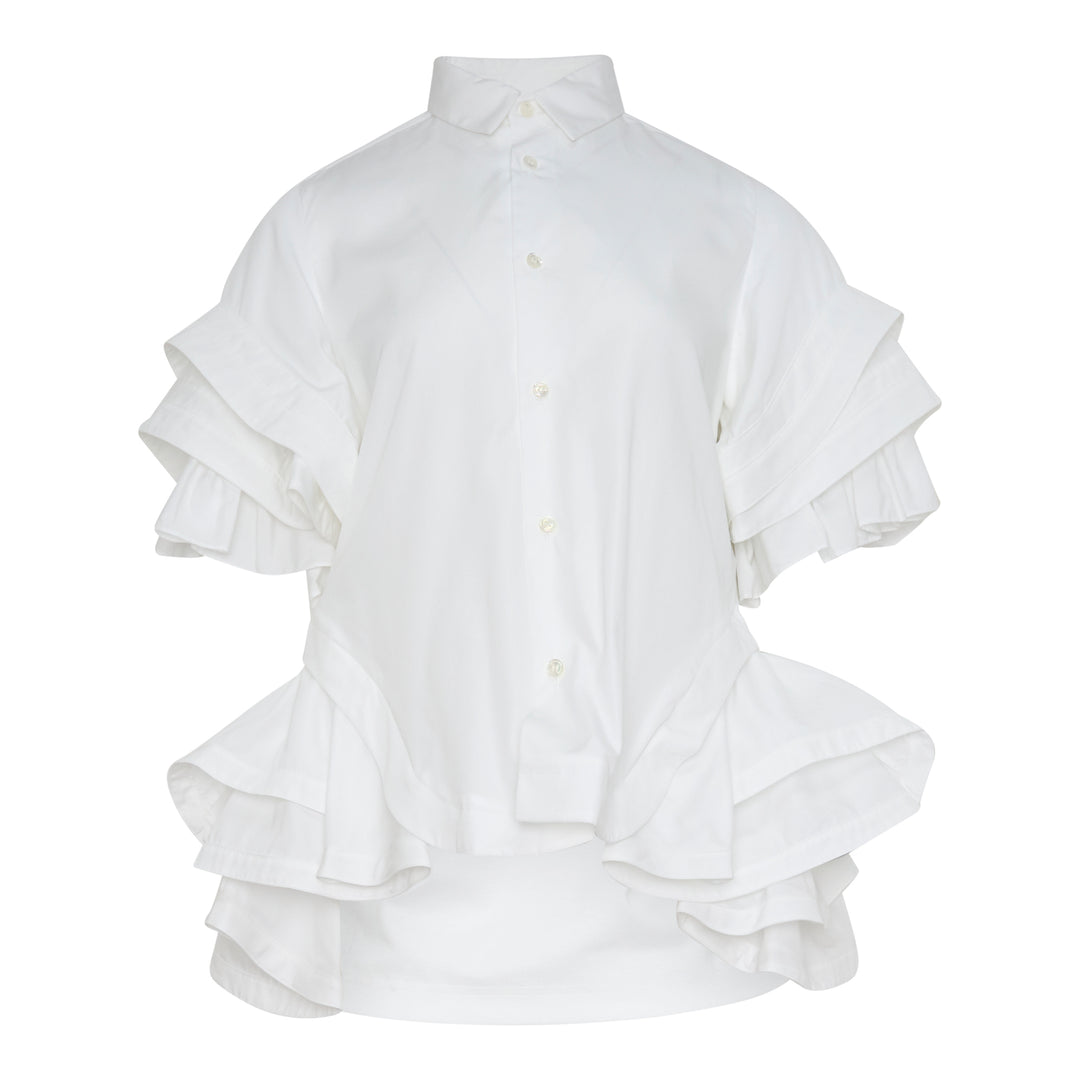 Ruffled Flare Shirt Blouse