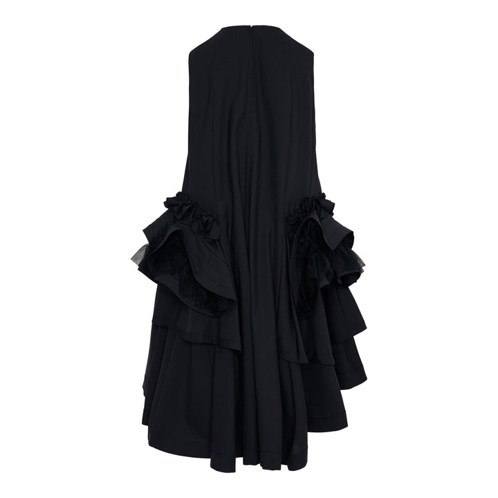 Sleeveless Cascading Ruffle Dress