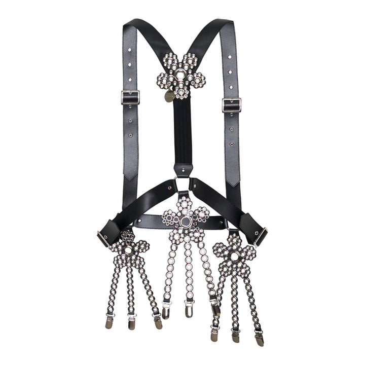 Crystal Flower Harness Vest