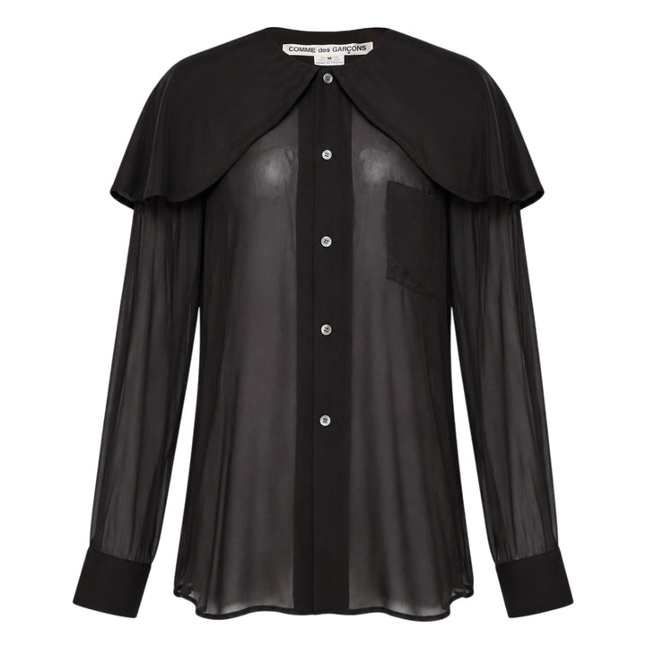 Sheer Oversized Frill Blouse