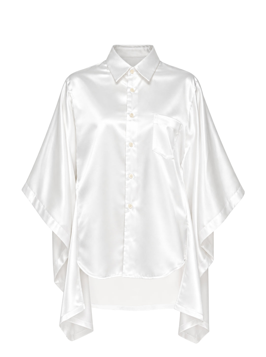 COMME des GARCONS Satin Cape Sleeve Blouse