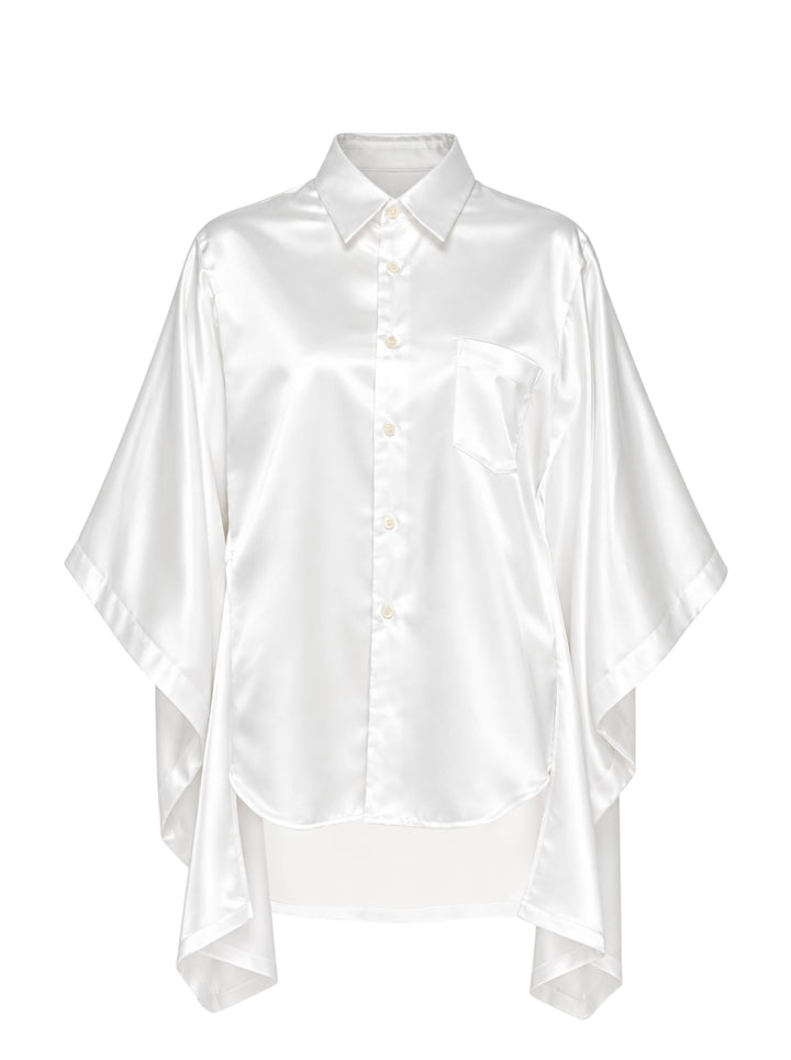 COMME des GARCONS Satin Cape Sleeve Blouse
