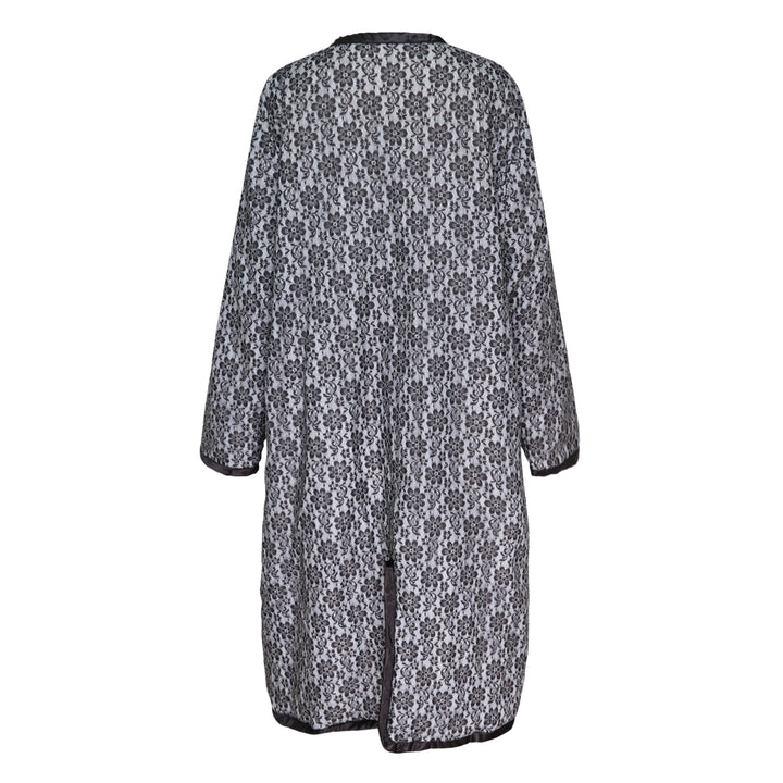 Longline Lace Overlay Coat
