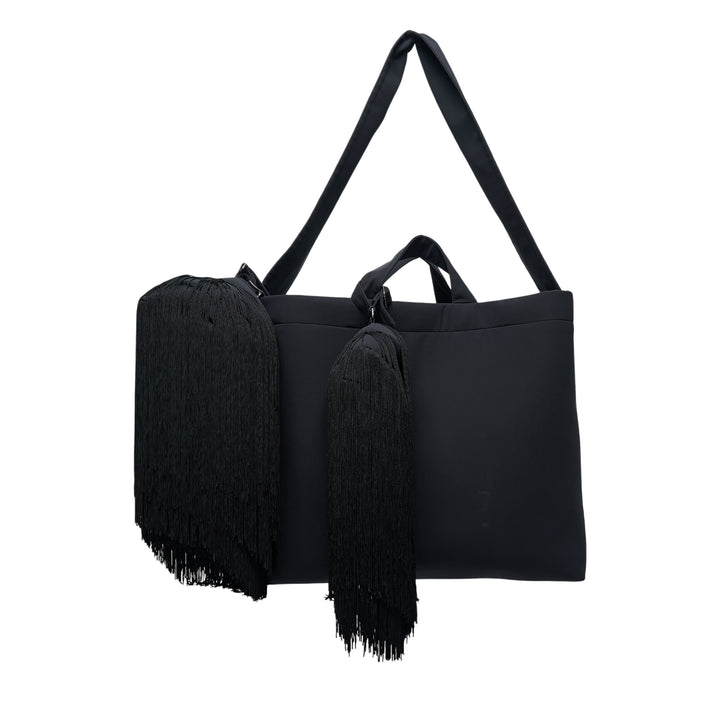 Slouchy Tote With Fringe Pouches