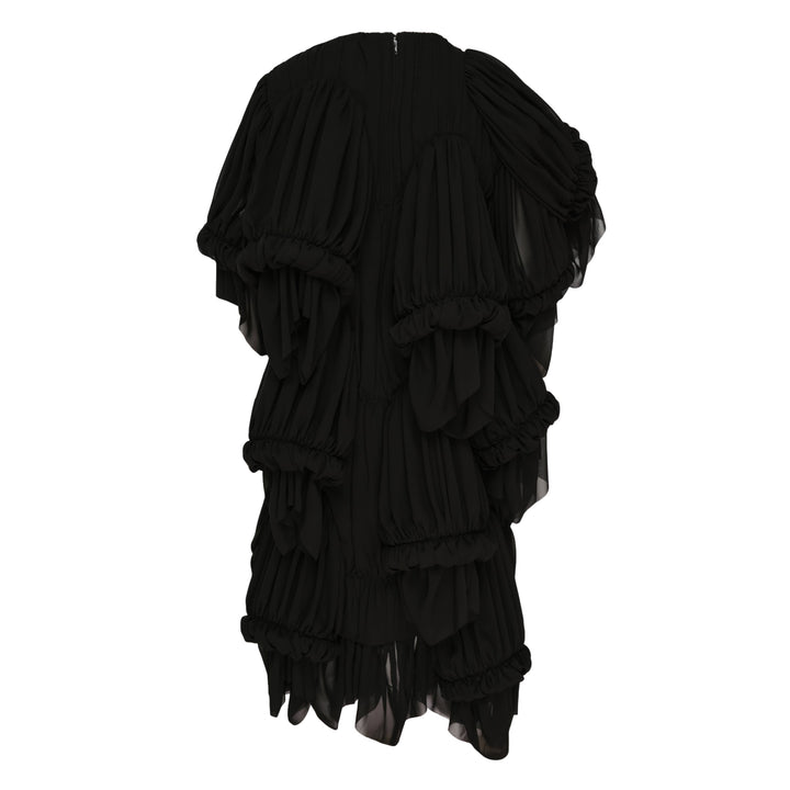 Tiered Draped Cascading Dress